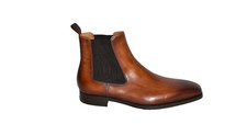 New! MAGNANNI Riley Smooth Leather Chelsea Boots Cognac Brown Size 10.5 M DD150A