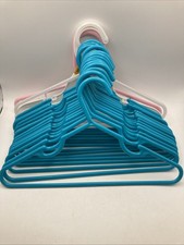 18 Pack 11  -12  Wide Kids Plastic Hangers 15 Blue - Baby Hangers for Closet
