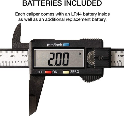 NEIKO 01417A 6” Digital Caliper 6 Inch or 150 MM Max Measurement Plastic Elec... - Picture 3 of 5