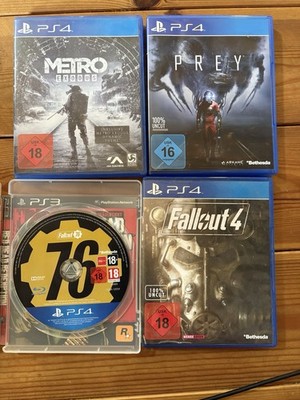 Sony PlayStation 4 Spielekollektio, 4 Stück, Metro Exodus, Fallout 4, Fallout 76