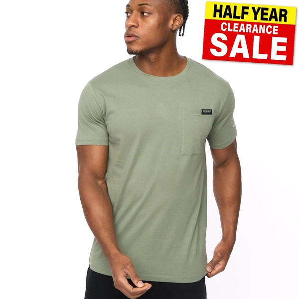 Crosshatch Portville Herren T-Shirt Urban GrüN Oliv Casual Komfort-image