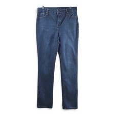 Chico's So Lifting Slim Leg Jeans Women 1.5 Blue Excellent Stretch Denim