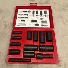 Snap-on Blue Point Master Wheel Lock Nut Removal Socket Set LSR1000A Red