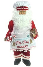Mrs. Claus Bakery Large 19" Standing Baking Chef Santa Christmas Decoration NWT