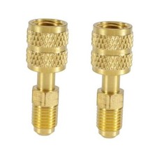 lasuroa 2pcs R410A Adapter for Mini Split System, 5/16" SAE Female to 1/4" SAE