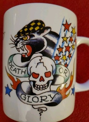 Ed Hardy LOVE KILLS  SLOWLY Death or Glory Mug 14 oz Valentine's Day Gift