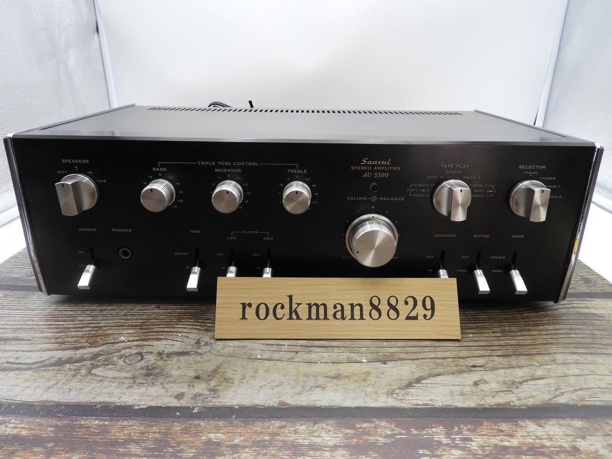 SANSUI AU-5500 Integrated amplifier Black Tested used from