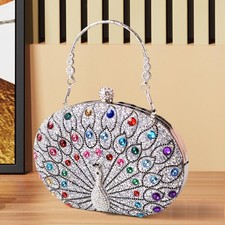 Peacock Pattern Handbag Dress Bag