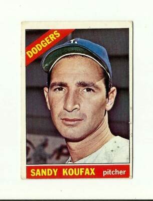 1966 TOPPS #100 Sandy Koufax: Pitcher: Los Angeles Dodgers: Baseball Card MLB