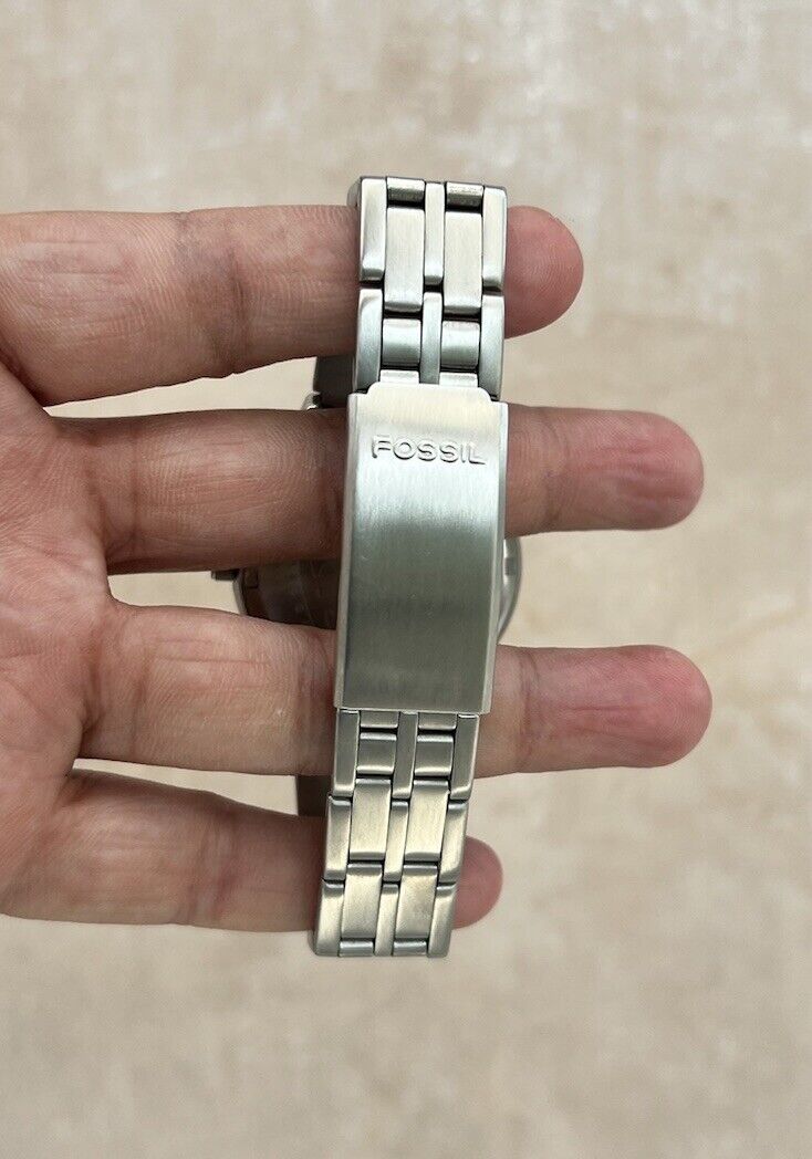 Rare y2k FOSSIL Big Tic Watch, White w/ Steel Strap, JR-7843 Rare y2k FOSSIL Big Tic Watch, White w/ Steel Strap, JR-7843