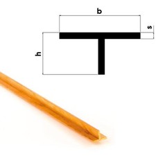 Messing T-Profil ungleichschenkelig MS58 - alle Größen - GHW-Modellbau