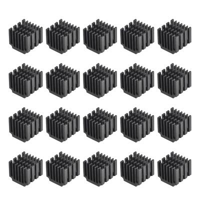 20x Kühlkörper Aluminium Kühler für MOS IC Chip Elektronik Schwarz 14,5x14x13mm