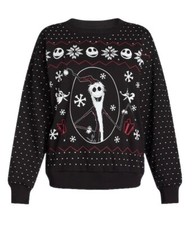 Light Up Disney Tim Burton Nightmare Before Christmas Sweater, New Sizes XS - L