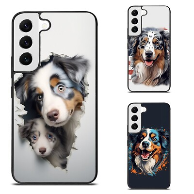 For Samsung Galaxy Z Fold Flip 3 4 5 6 TPU Case Australian Shepherd USA