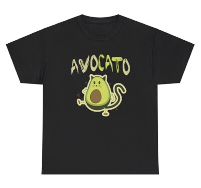 Avocato T Shirt Funny Avocado Cat Lover Y2K Silly Ironic Gen Z Tee