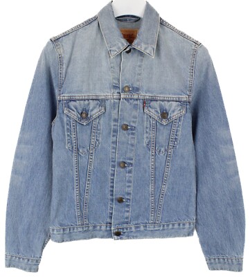 Levi's 70500 04 Herren Jeansjacke Polo Kragen Blau Baumwolle Ungefüttert
