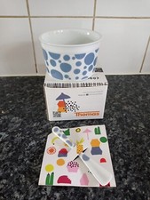 Thomas Rosenthal Cool Ice Nordic Blue Ice Cream Bowl & Spoon Set New 