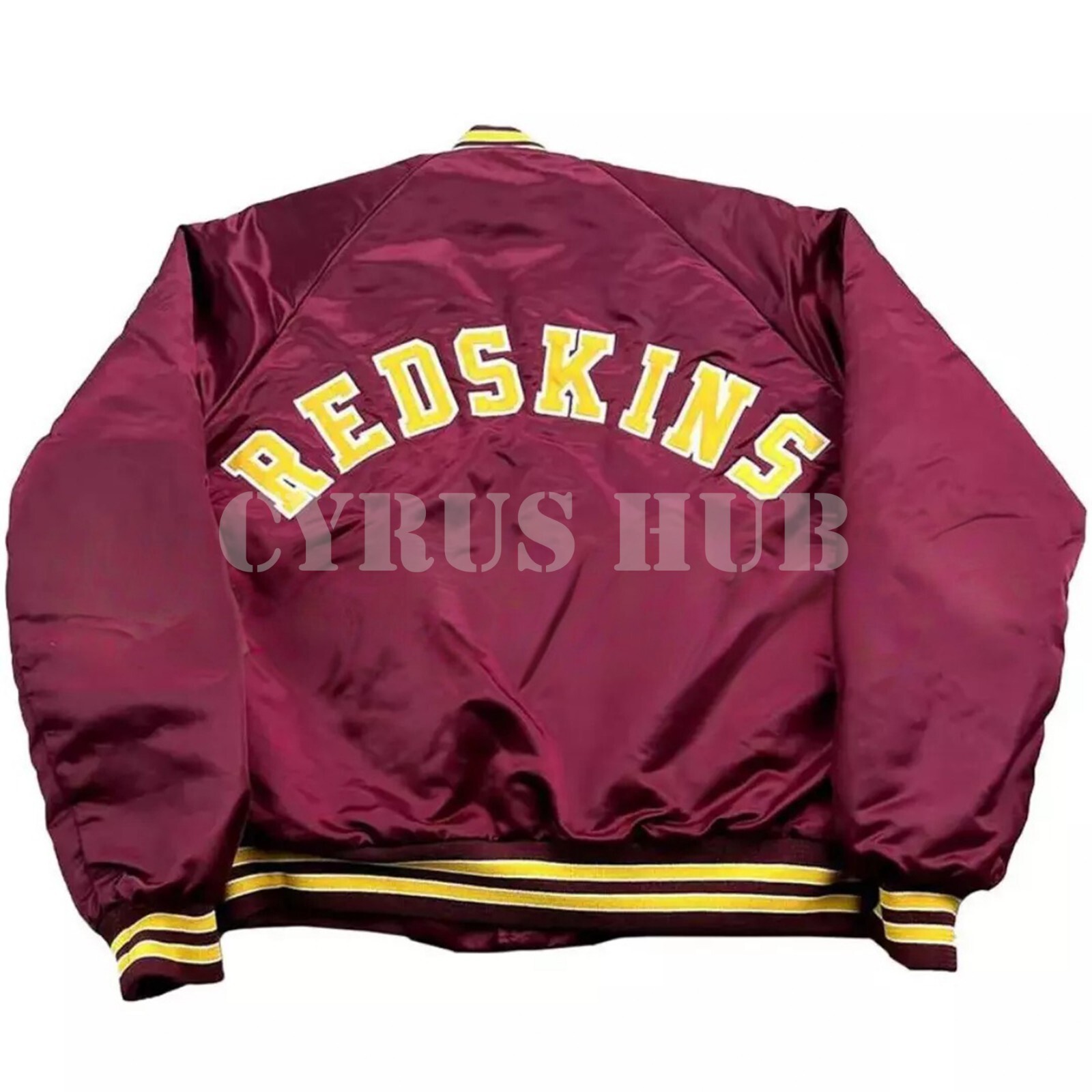 Washington Redskins Vintage 1990s Maroon Satin Varsity Jacket Classic NFL Style