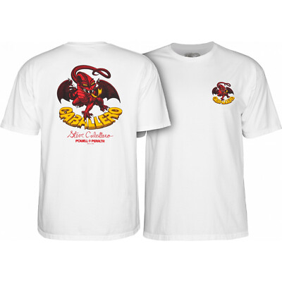 Powell Peralta Skateboard Shirt Caballero Dragon II White
