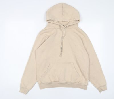 PRETTYLITTLETHING Damen Pullover Hoodie beige Baumwolle Größe S Pulli