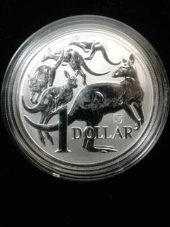 2019 1 oz .999 Silver Australia Kangaroo Mob of Roos Merlion Privy Coin