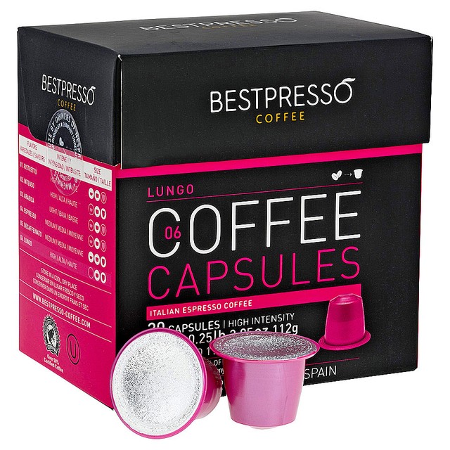 2 20ct Bestpresso Lungo Coffee Capsules 6 for Nespresso Machines 40 Ct