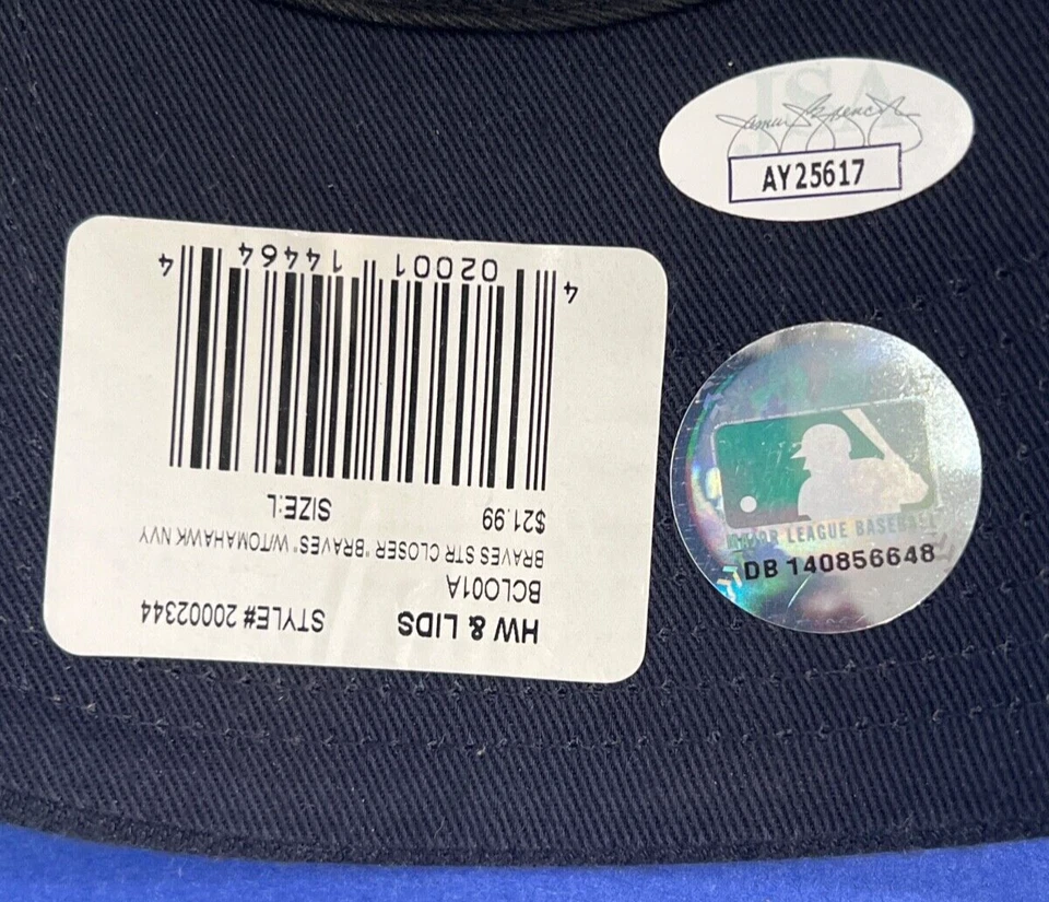 Gorra de béisbol firmada por Andruw Jones Atlanta Braves certificado de autenticidad JSA AY25617 Foto 4 de 4