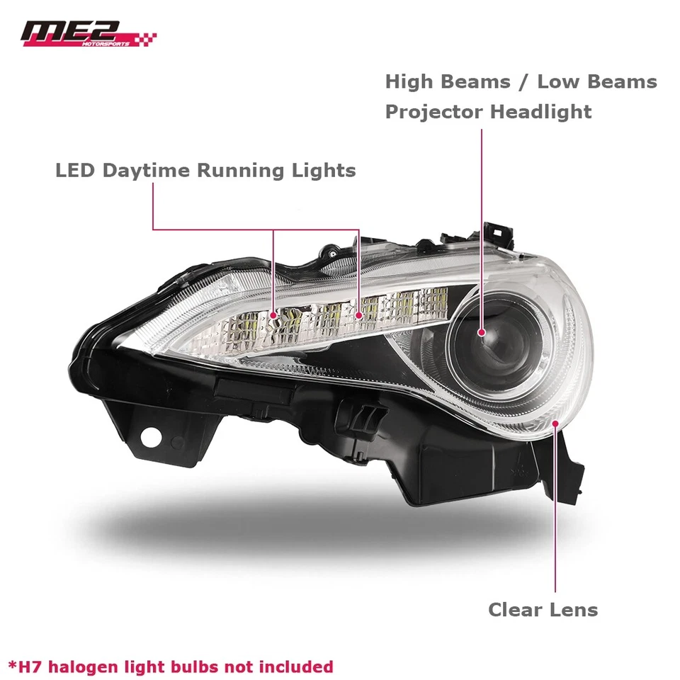 Headlights for Scion FR-S frs  2013 2014-2016 Toyota 86 / Subaru BRZClear Lens — 第 3/4 张图片