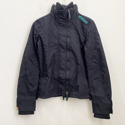 SUPERDRY Japan Multi Zip Black Teal WINDCHEATER Women's Jacket