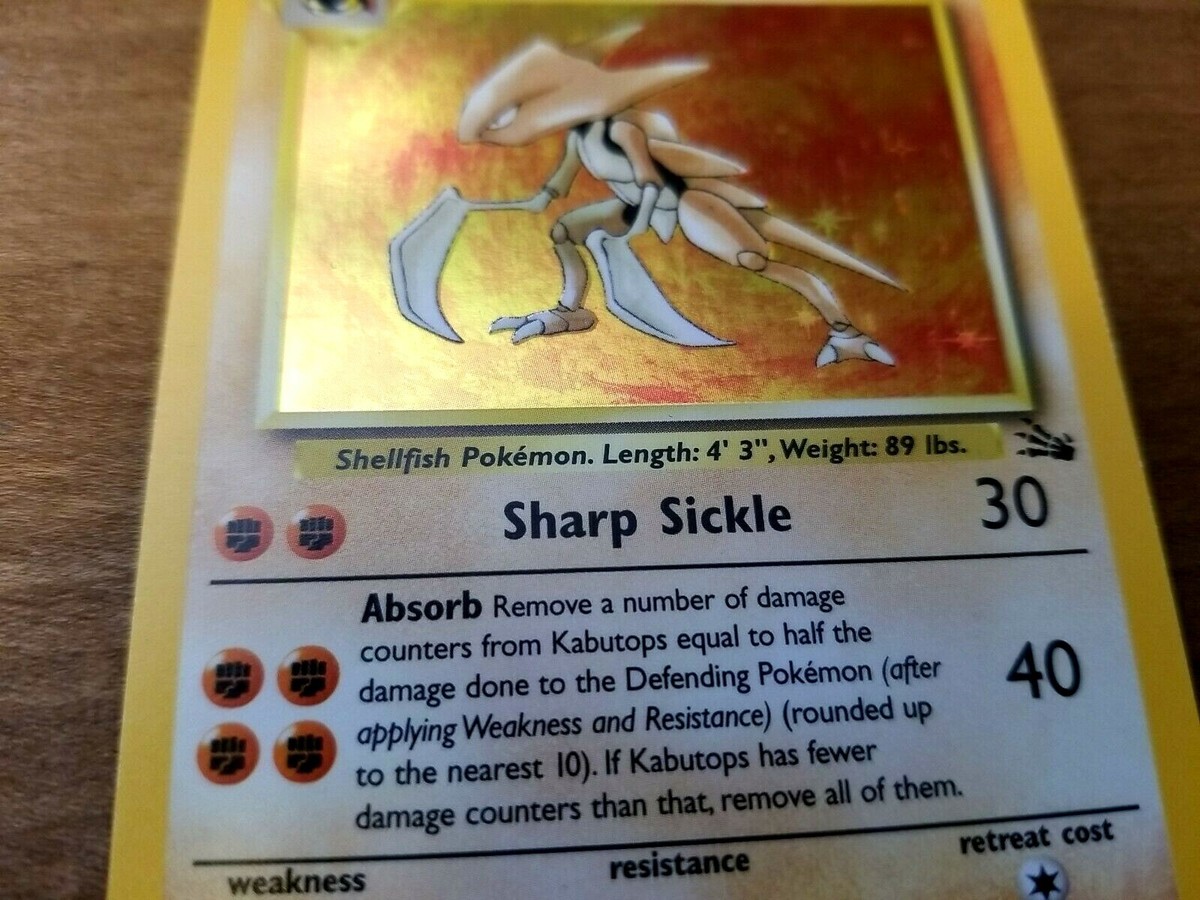 Kabutops 1st Edition Fossil 9/62 Rare Pokemon Card Holo MINT | eBay