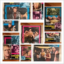MOVIE POSTER CINCINNATI KID STEVE MCQUEEN FOTOBUSTA COMPLETA COMPOSTA DA 8 FOTO