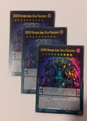 3 x D/D/D Deviser King Deus Machinex (PLAYSET) ULTRA RARE 1. Auflage VLP BACH-DE044