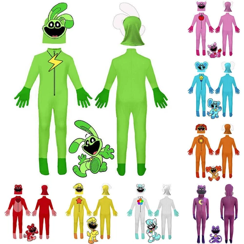 Poppy Playtime Chapter 3 Festival Costume Jumpsuit Fancy Dress Kids Boys Girl UK - Picture 2 of 29