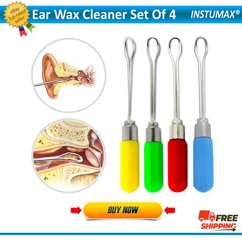 INSTUMAX® Ear Wax Cleaner Loop ENT Earwax Cleaning Curettes Colorful