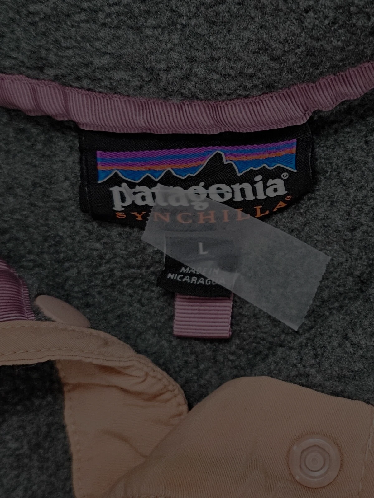 patagonia synchilla fleece peach snaps polyester jacket