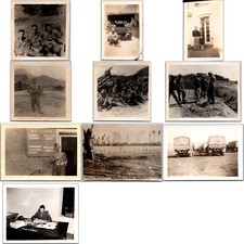 LOT OF 10 VINTAGE B W SNAPSHOT CIRCA 1940s WW2 ERA SOLDIERS IN UNIFORM NAVY ARMY