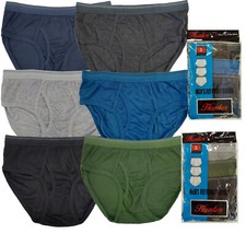 6 pc Men Solid Colors Briefs Breathable Cotton Underwear Old Fashion style