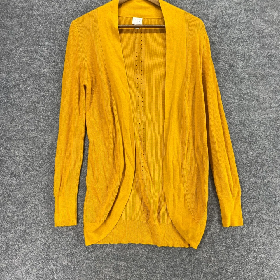 Cárdigan A New Day Mujer S Pequeño Naranja Tejido Frente Abierto Manga Larga Informal Foto 4 de 4