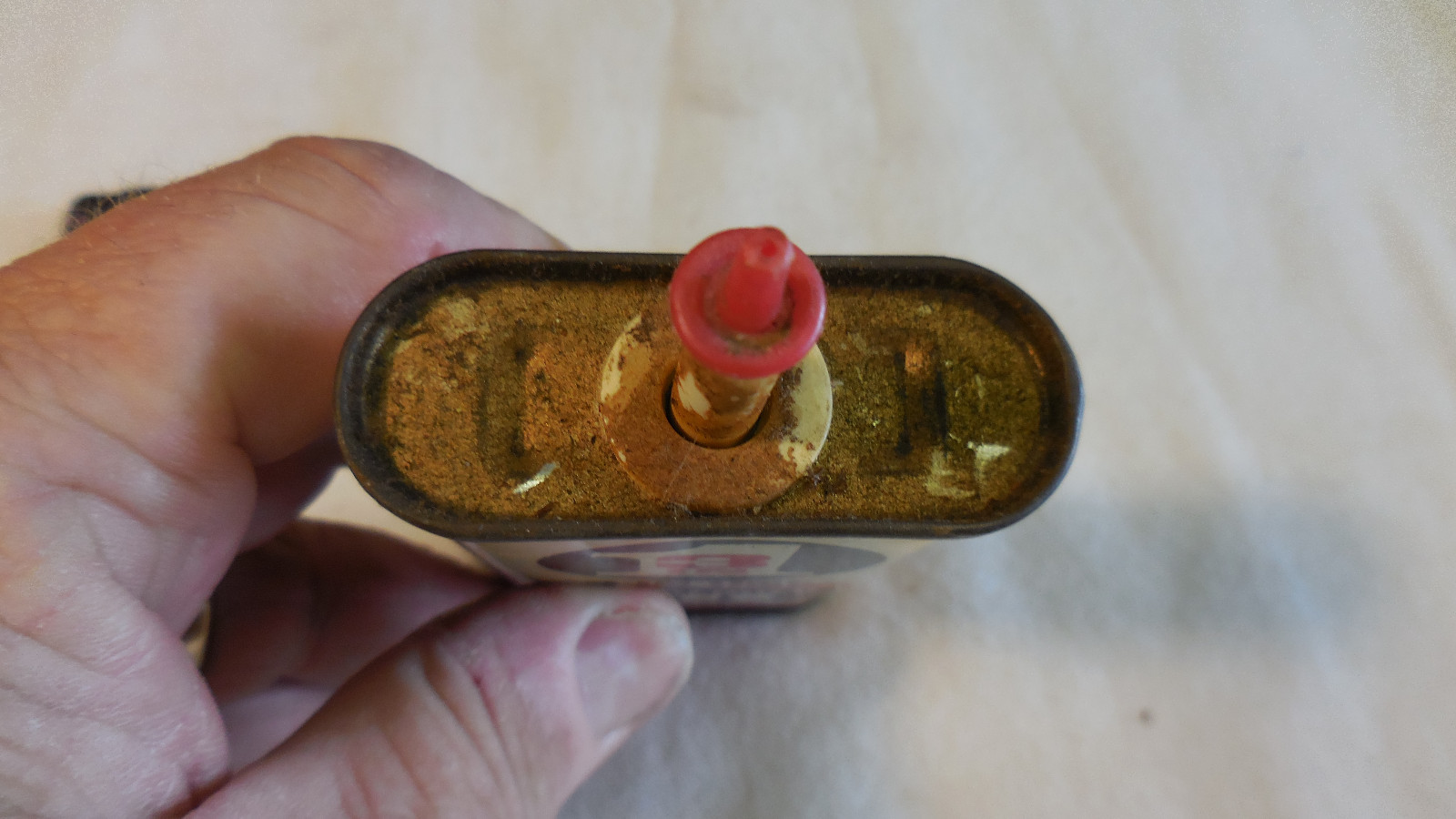 Vintage 3 in One 1 Red 3oz Household Oil Tin Can - Half Full for sale ...