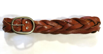 American Eagle Leather Belt with Buckle WIDE BRAIDED Retro  display picture 1