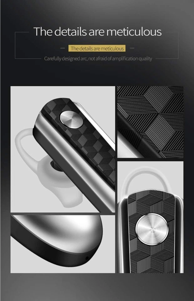 Auricolare Bluetooth V5.2 Cuffie Wireless Cuffia Universale Android/IOS - Immagine 2 di 4