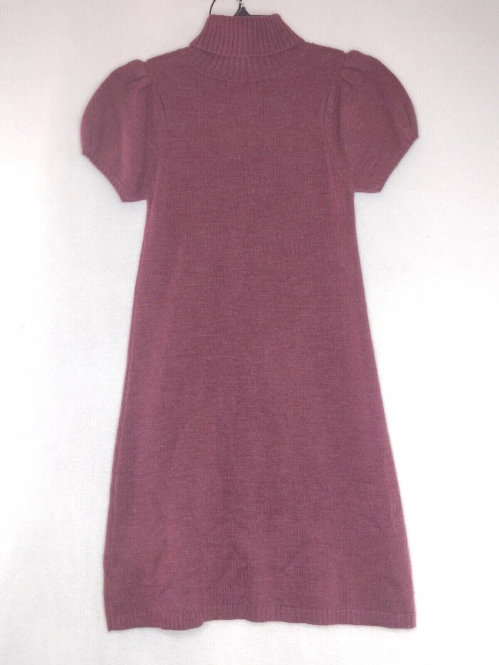 Vestido suéter manga globo cuello alto púrpura Duck Head para mujer talla XL Foto 2 de 4