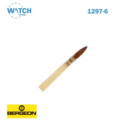 BERGEON 1297-6 Small Borax Brush, 50 mm Length, Plastic Handle.