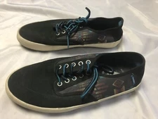 Nathan Fletcher NF Vans Aztec Black Canvas Shoes Into Oblivion Sz 9 Mens