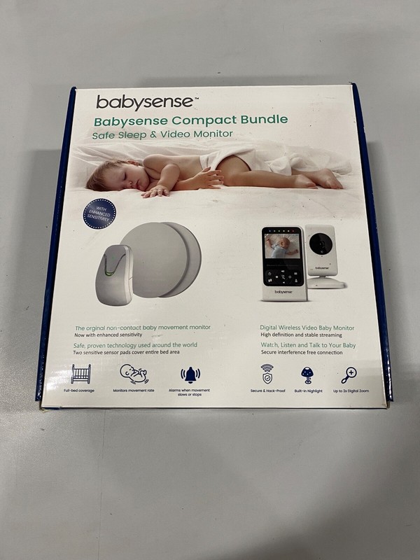 BabySense BS7 V24R White Digital Display Video And Baby Movement Monitor