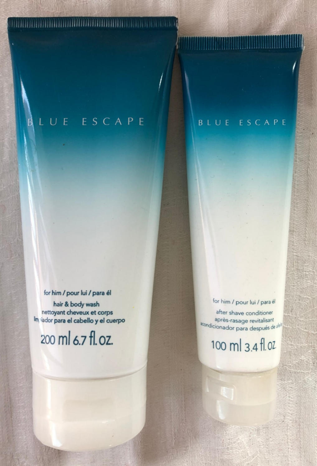 AVON BLUE ESCAPE FOR HIM HAIR & BODY WASH AND AFTER SHAVE CONDITIONER ...
