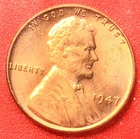 1947-P Lincoln Wheat Cent Penny GEM RED BU From an Original Bank Roll