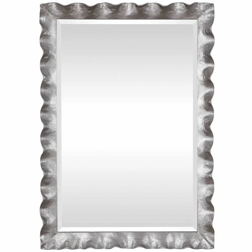 Uttermost 09571 Haya 28" W x 40" H Rectangular Framed Bathroom - Silver - Picture 1 of 6