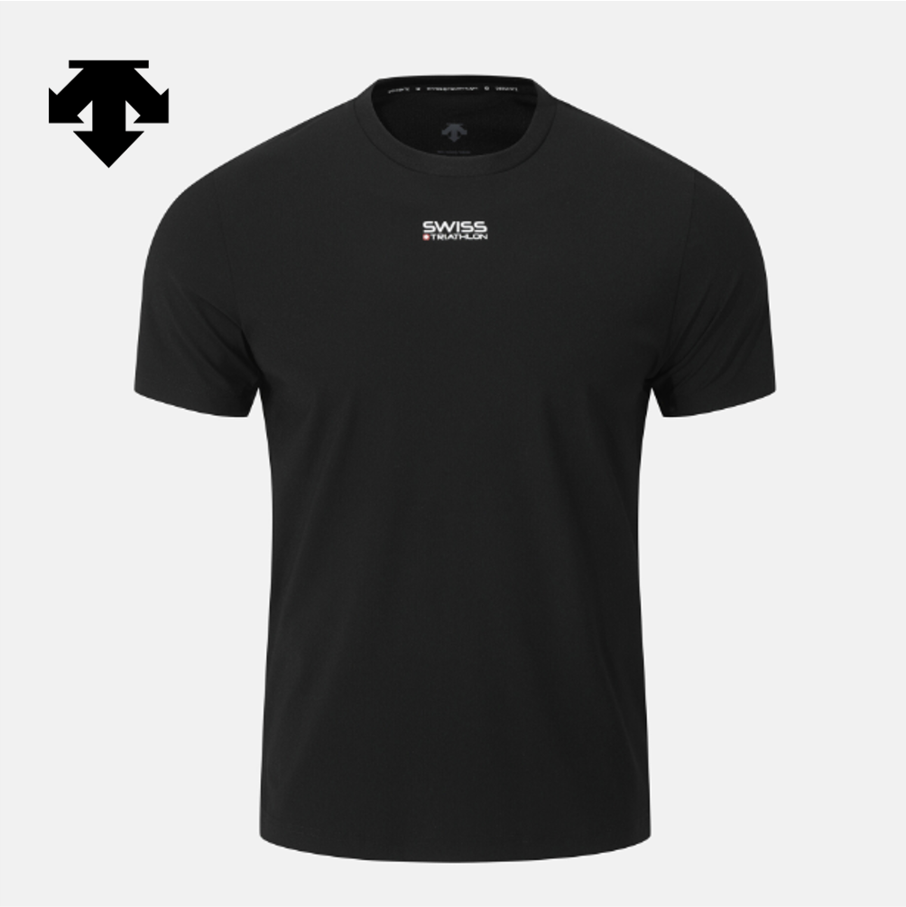 DESCENTE Swiss Triathlon Cooling Short-Sleeve T-shirt BLACK ASIAN
