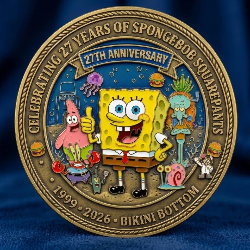 SpongeBob SquarePants 27th Anniversary 1999 2026 Commemorative Coin